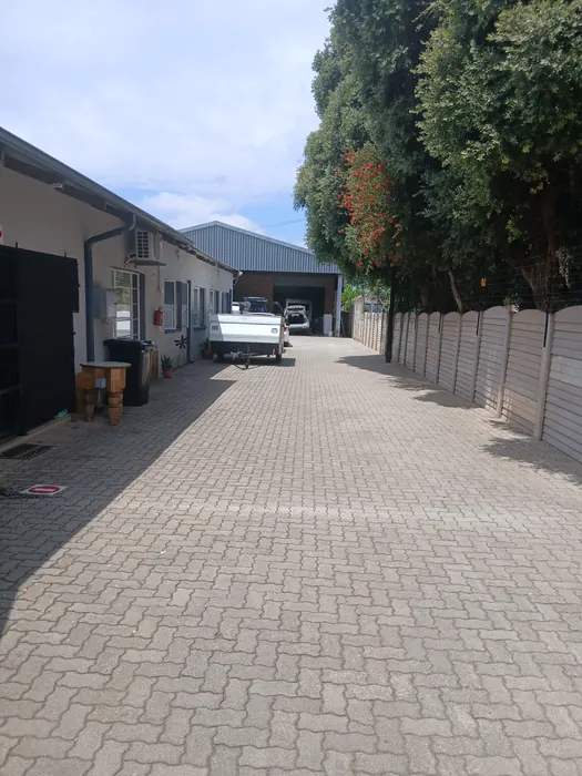 The driveway at the workshop